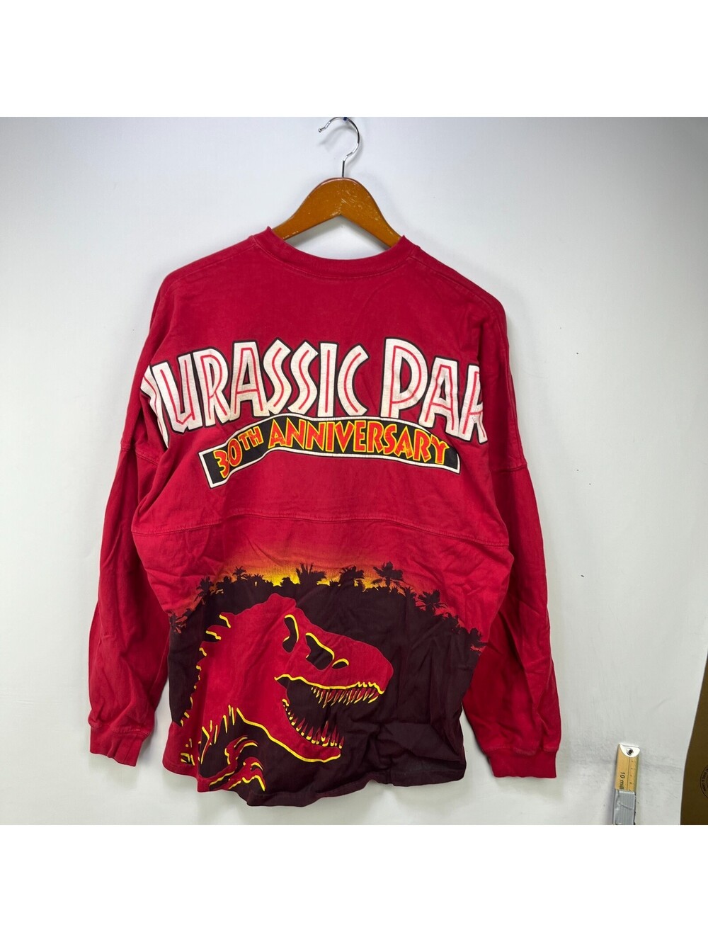 Jurassic Park 30th Anniversary Red Long Sleeve AOP Shirt L